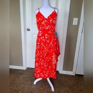 NWT (fits like Medium) Lush Tangerine Strappy Wrap Sundress Size XL